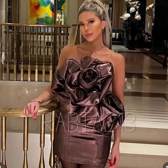 ZARA VOLUMINOUS FLOWER DRESS - Picture 6 of 15